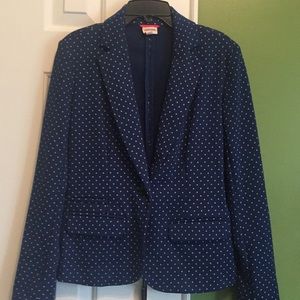 Ponte knit polka dot blazer.